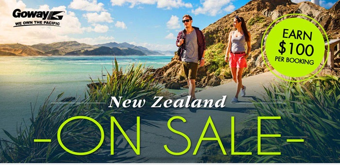 New Zealand on Sale - Earn $100 per booking