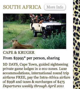 South Africa - Cape and Kruger from $5995